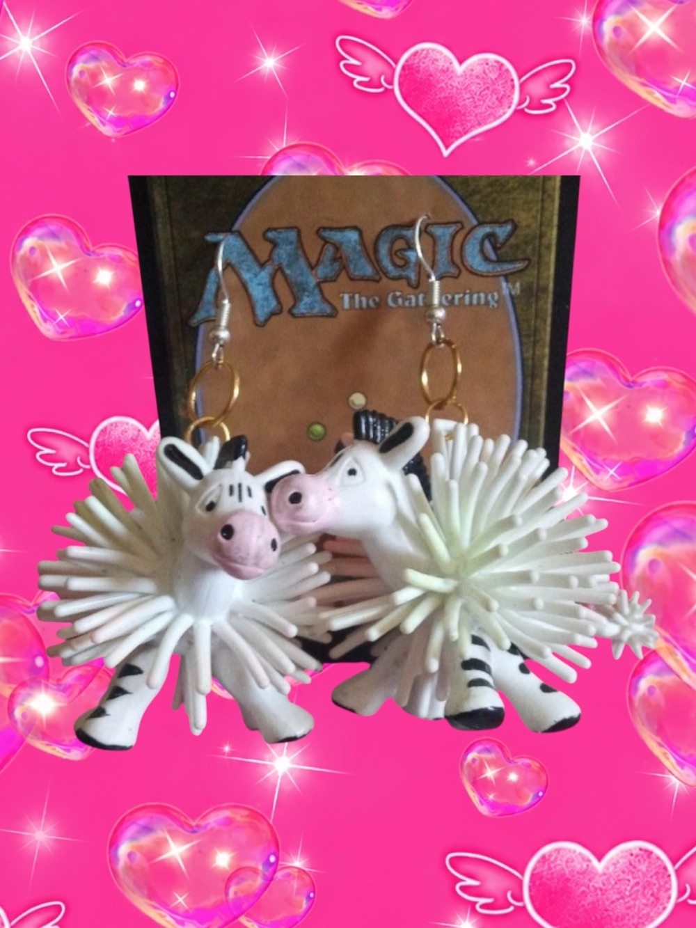 Zebra funky earrings